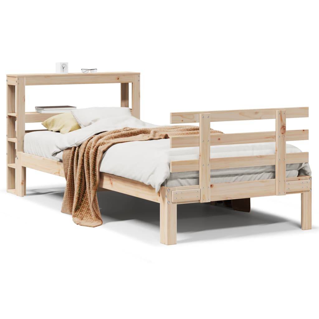 vidaXL Bettgestell mit Kopfteil ohne Matratze 90x190 cm