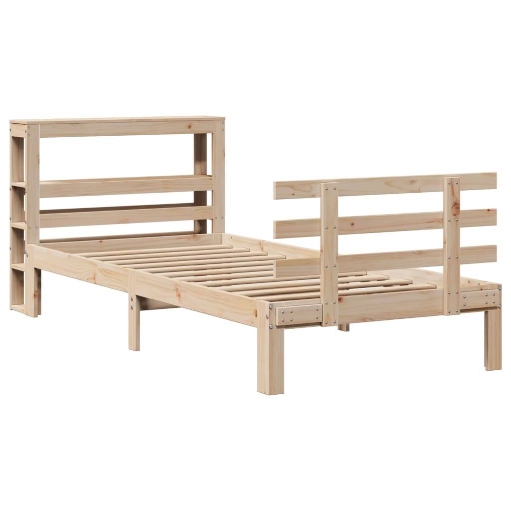 vidaXL Bettgestell mit Kopfteil ohne Matratze 90x190 cm