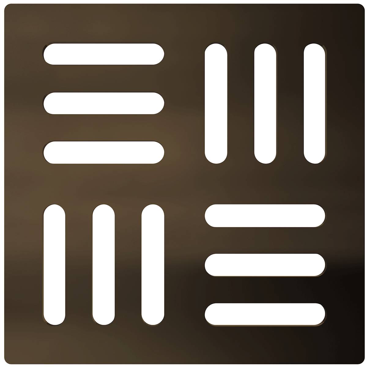 AlcaDrain Design Rost 102×102 mm Broze-Antic für Bodenablauf