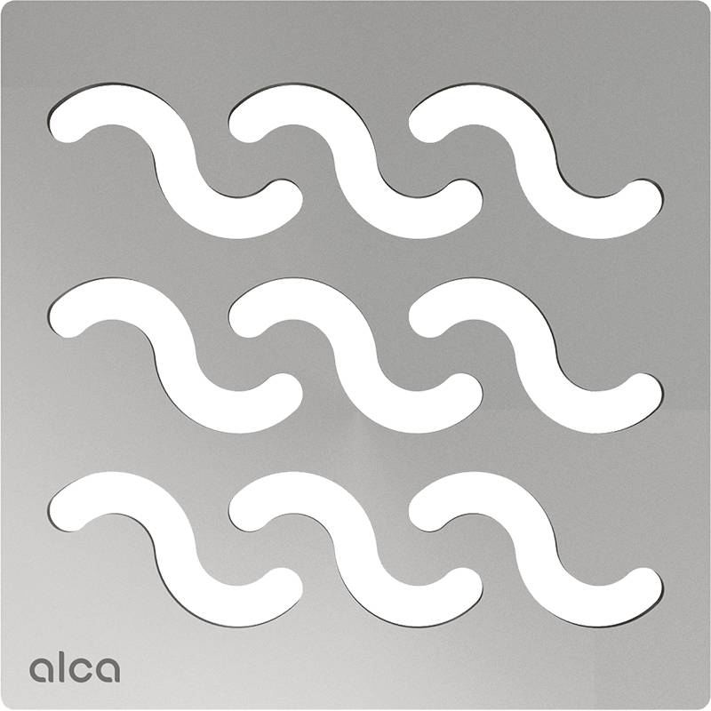 AlcaDrain Design Rost 102×102 mm Edelstahl für Bodenablauf