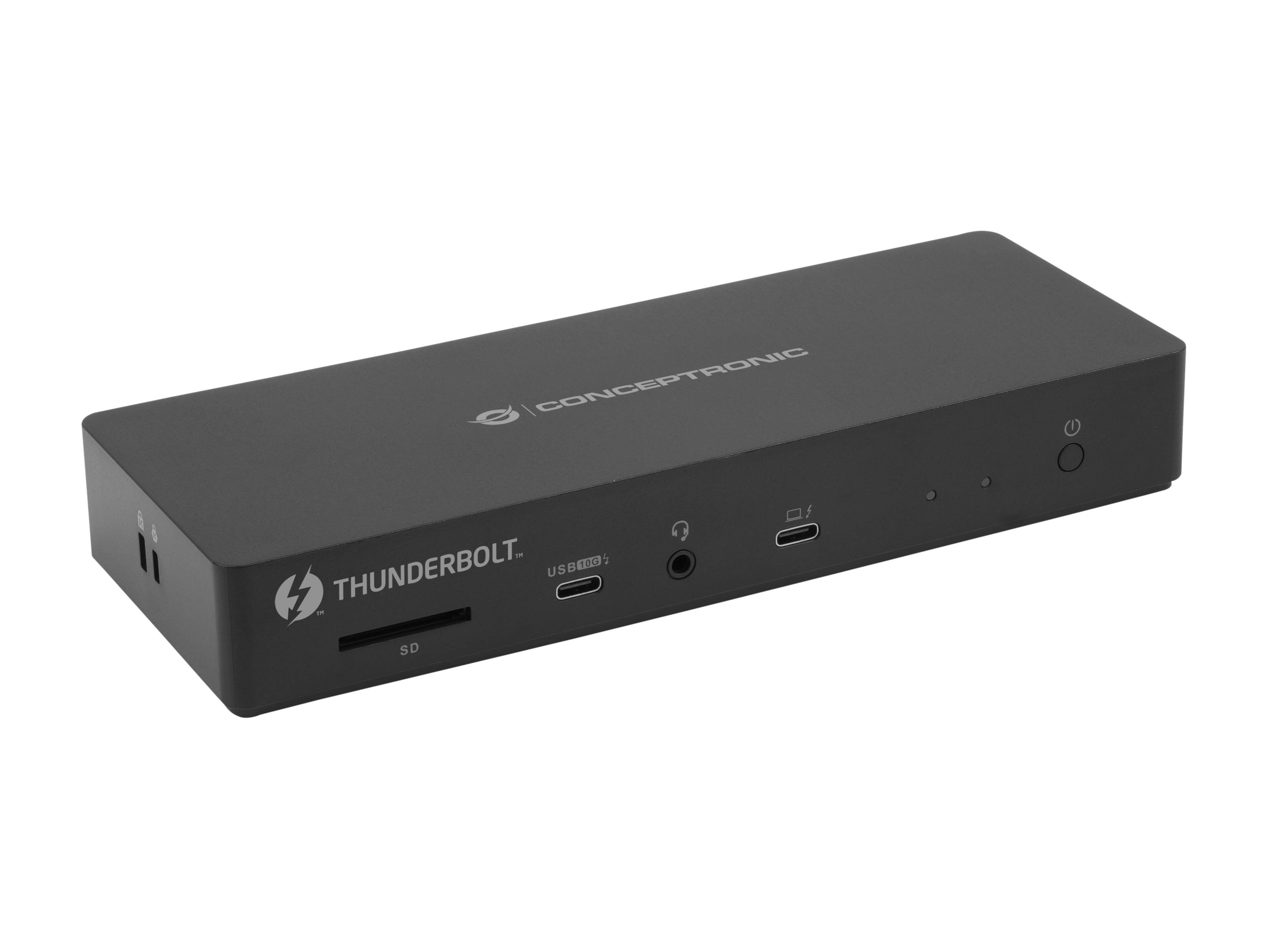 Conceptronic DONN30B 13-in-1 Thunderbolt 4 Dockingstation, Kabelgebunden, Thunderbolt 4, 96 W, 3,5 mm, 10,100,1000,2000,2500 Mbit/s, IEEE 802.3bz