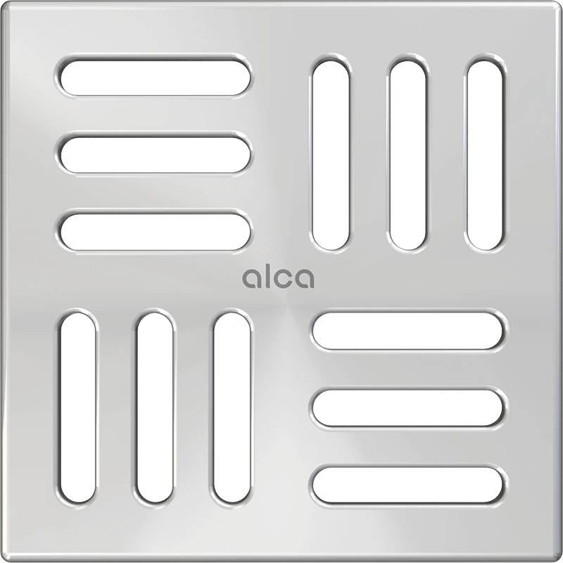 AlcaDrain Design Rost 102×102 mm Edelstahl AISI 316L für Schwimmbecken und Wellnesszonen