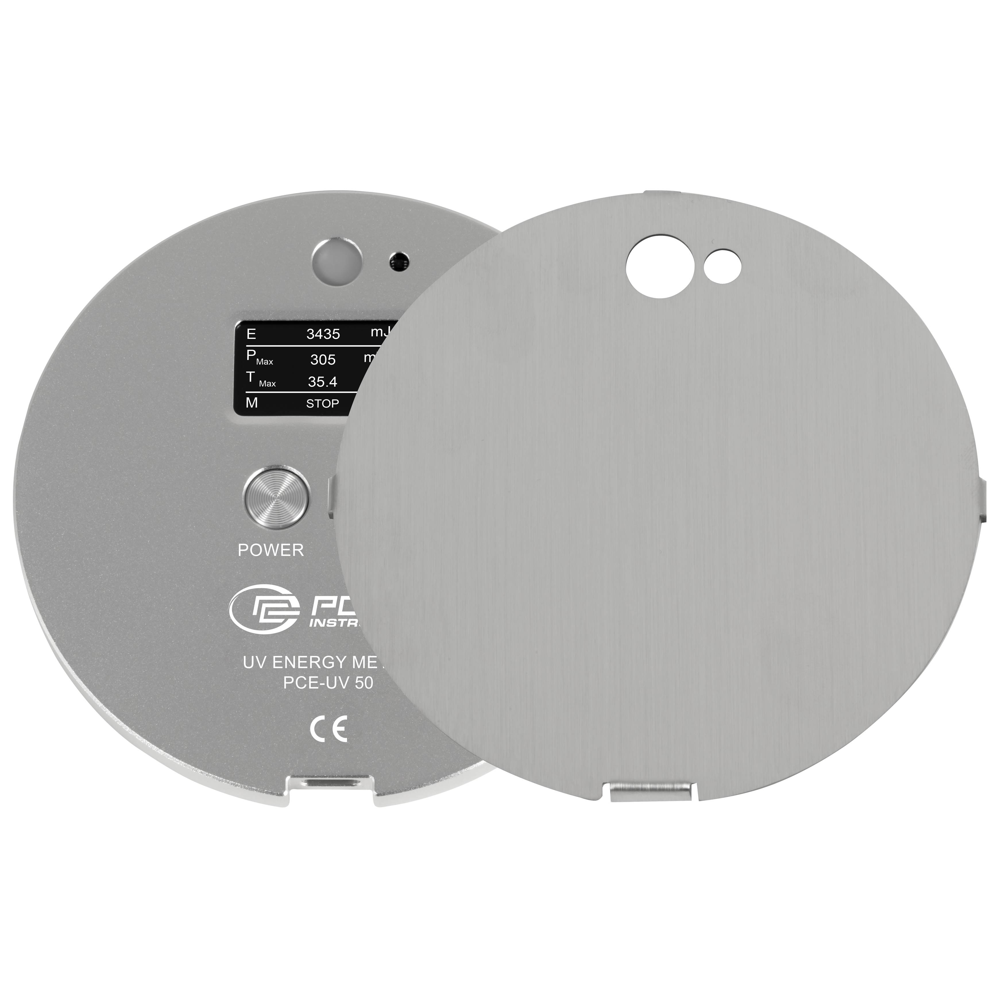 PCE Instruments UV-Messgerät PCE-UV50 mit integriertem Sensor |0 ... 40000 mW/cm² |0 ... 999999 mJ/cm² |-55 ... +125 °C