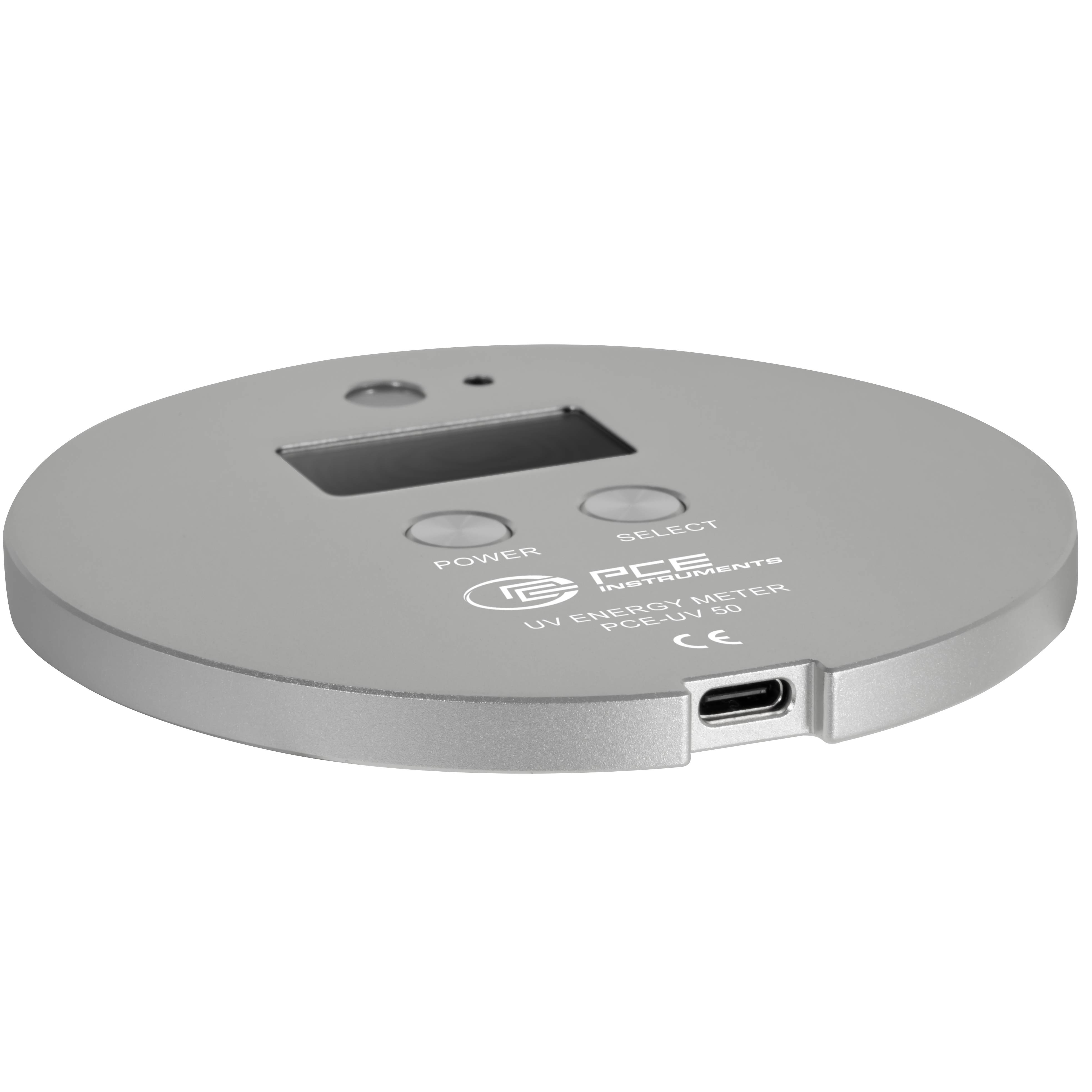 PCE Instruments UV-Messgerät PCE-UV50 mit integriertem Sensor |0 ... 40000 mW/cm² |0 ... 999999 mJ/cm² |-55 ... +125 °C