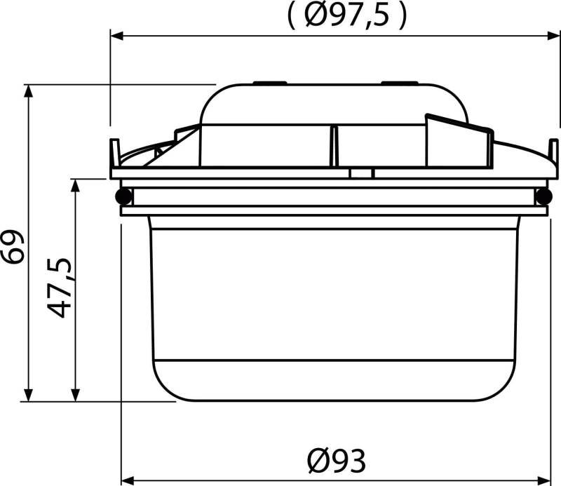 AlcaDrain Geruchsverschluss mit Sperrwasser für Bodenablauf