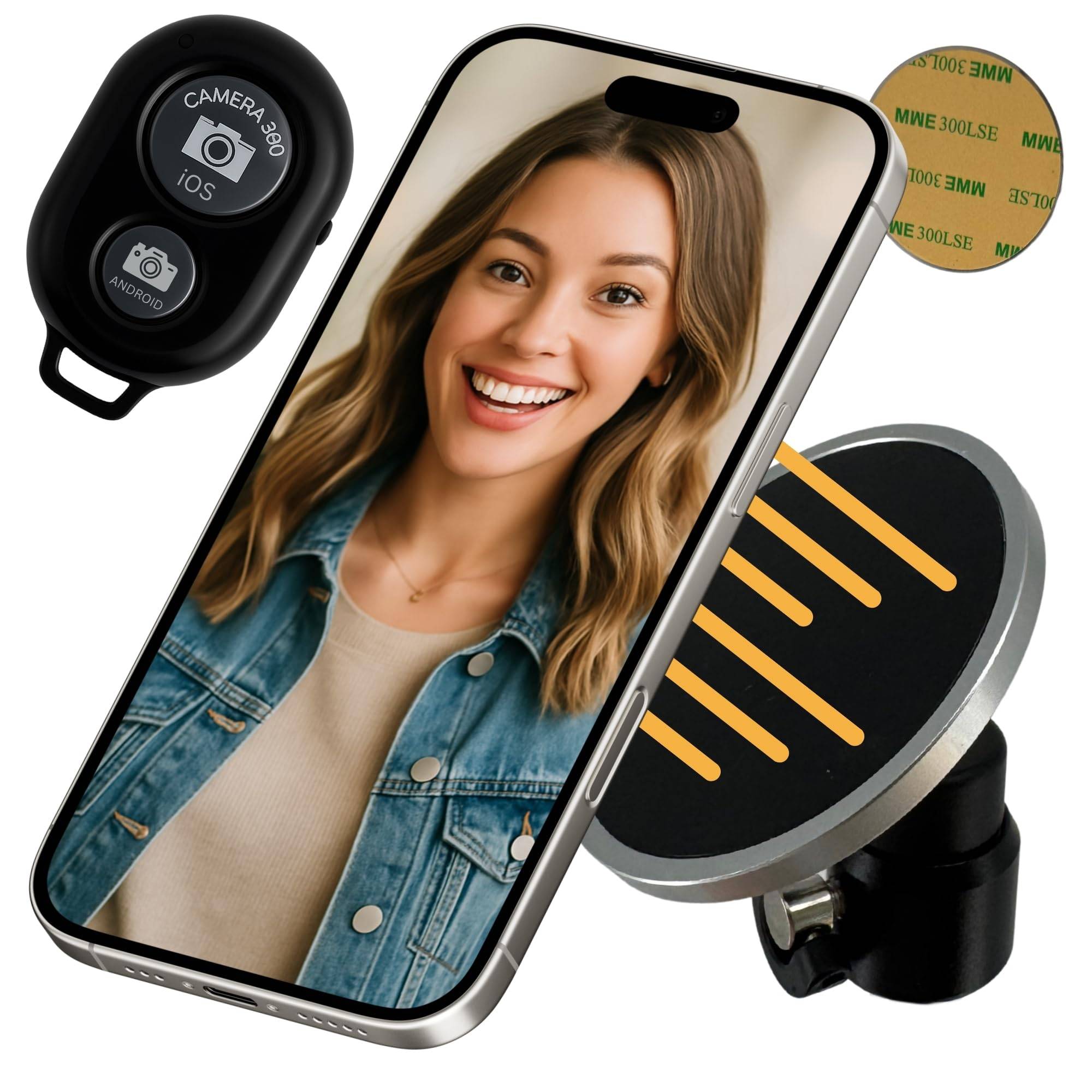 Stativadapter für Apple Magsafe magnetische Handy Halterung für Kamerastativ + Bluetooth Fernbedienung Selbstauslöser