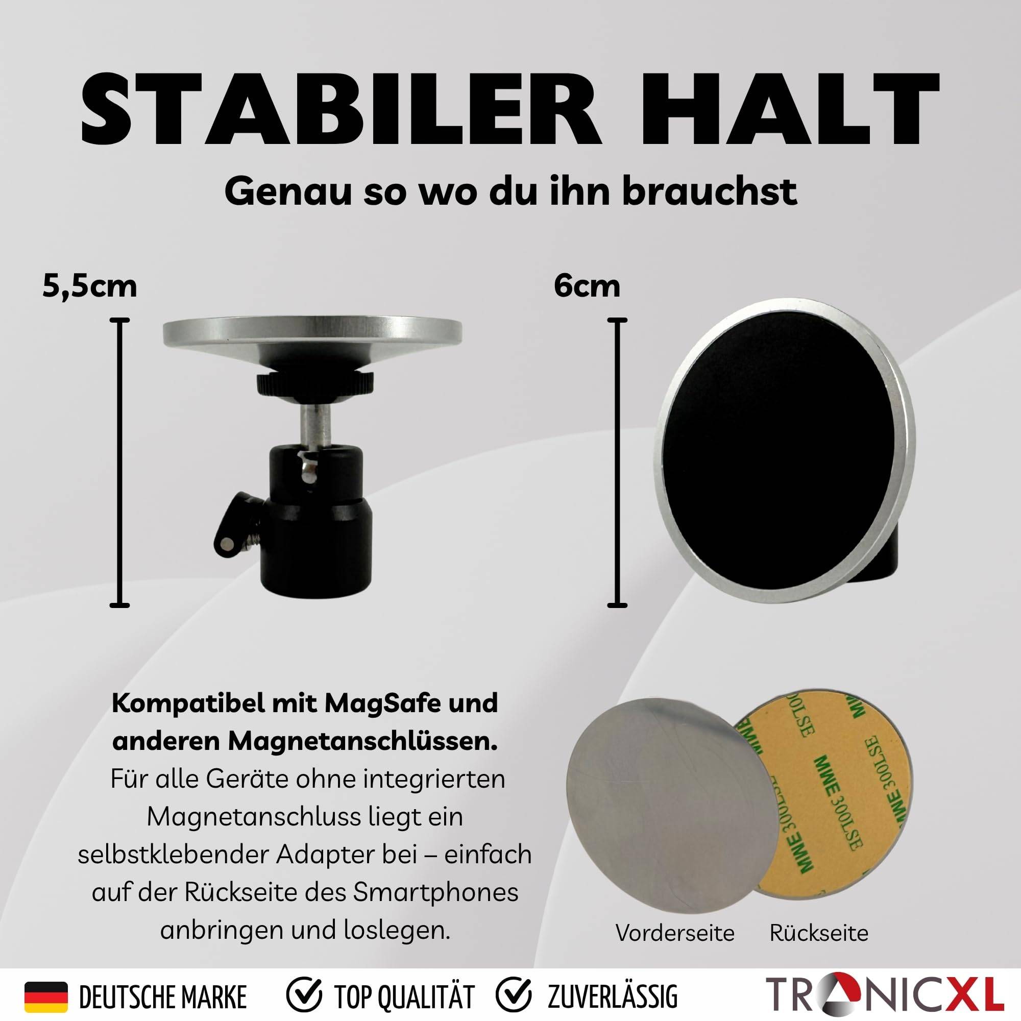 Stativadapter für Apple Magsafe magnetische Handy Halterung für Kamerastativ + Bluetooth Fernbedienung Selbstauslöser