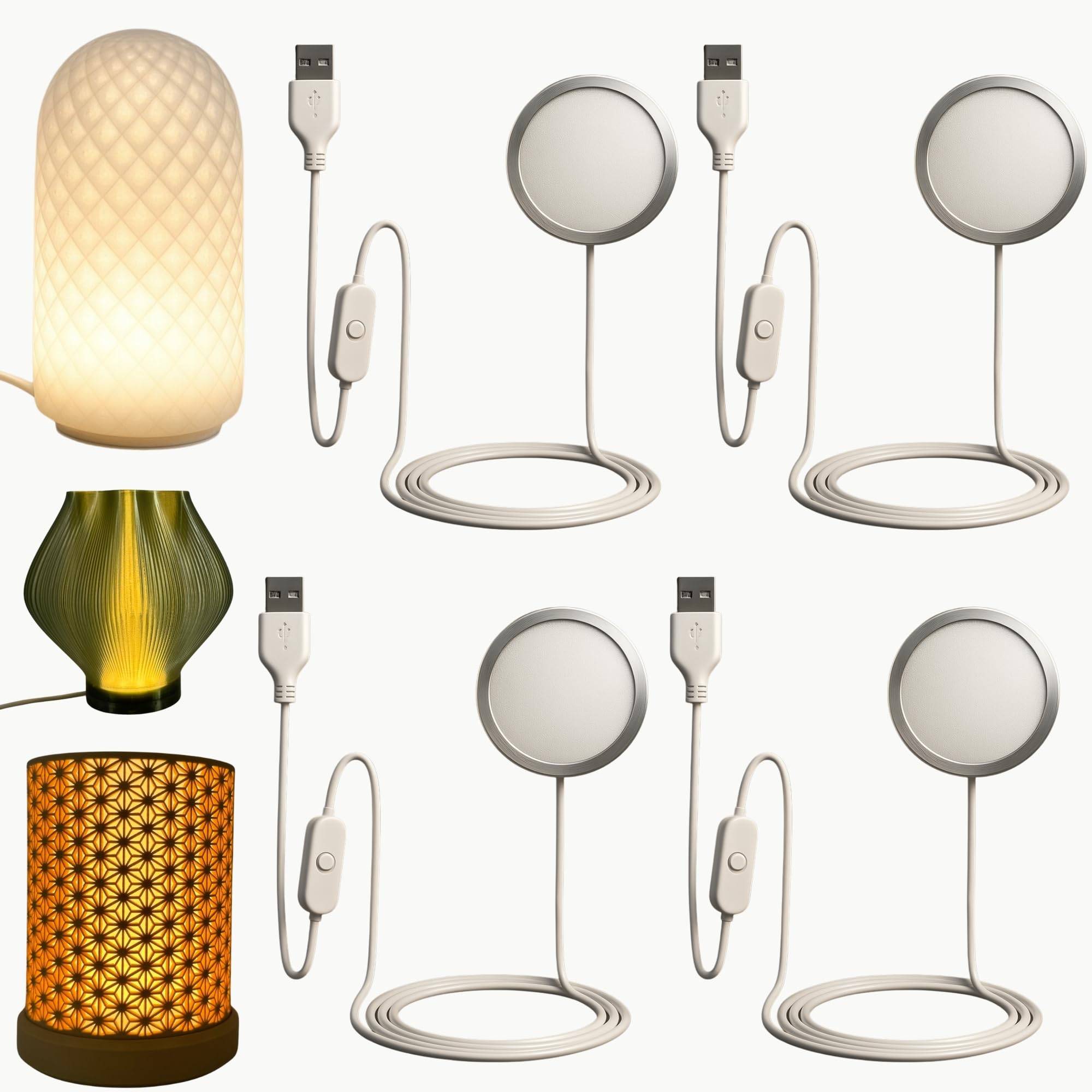 4 Stück LED Kit für Bambulab 3D Druck Drucker Zubehör P1P P1S A1 Mini X1 X1C X1E MH001 Maker Kit für Lampe Lampen LED LAMP KIT 001