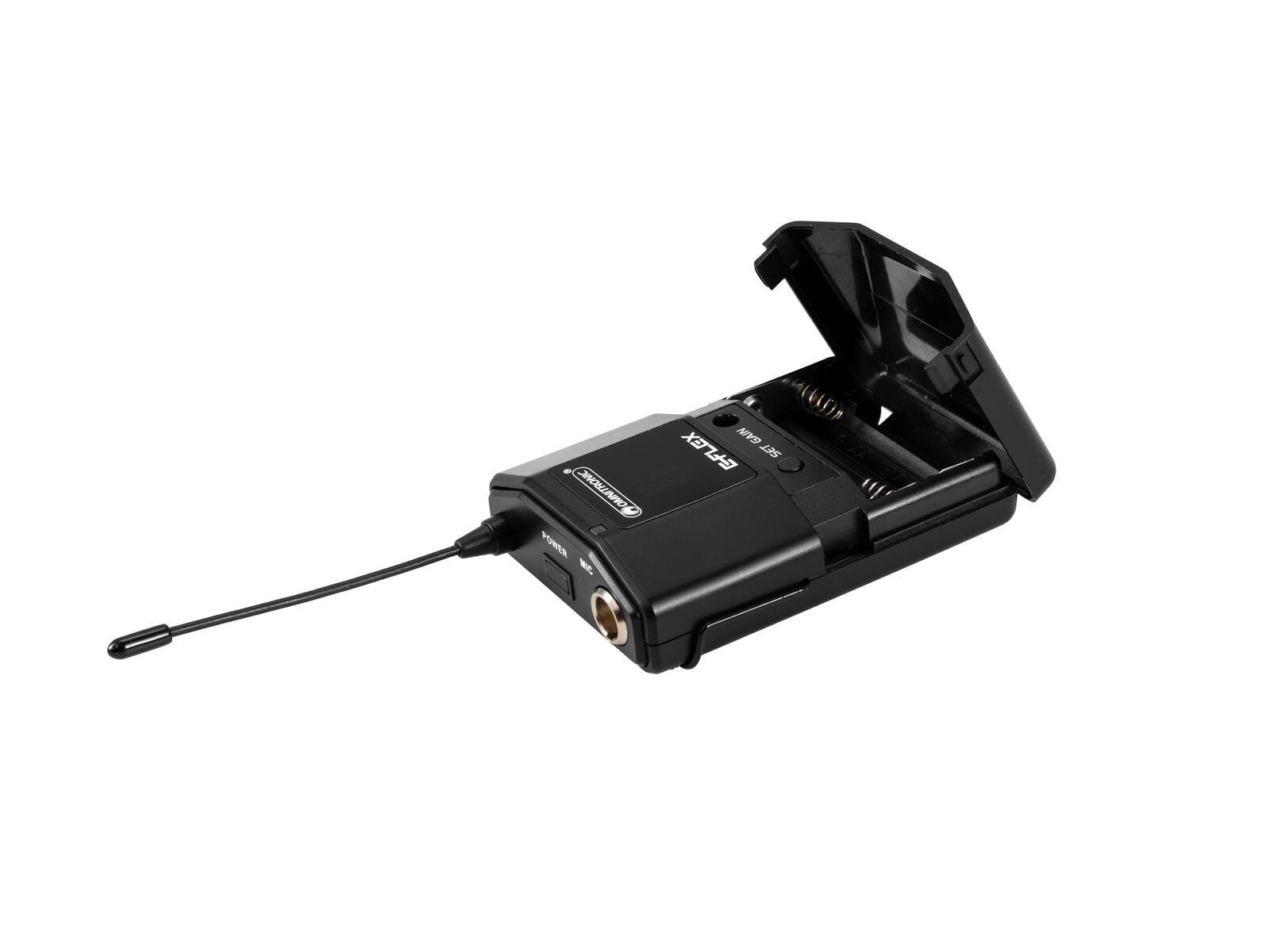 OMNITRONIC UHF E-FLEX Taschensender 823-832/863-865 MHz