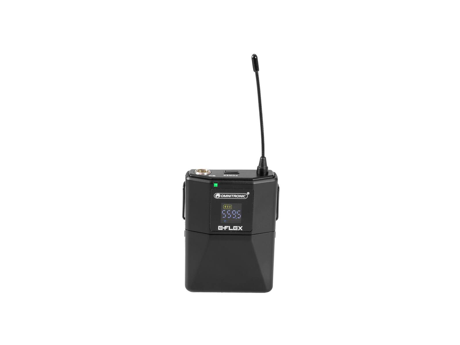 OMNITRONIC UHF E-FLEX Taschensender 559-575 MHz