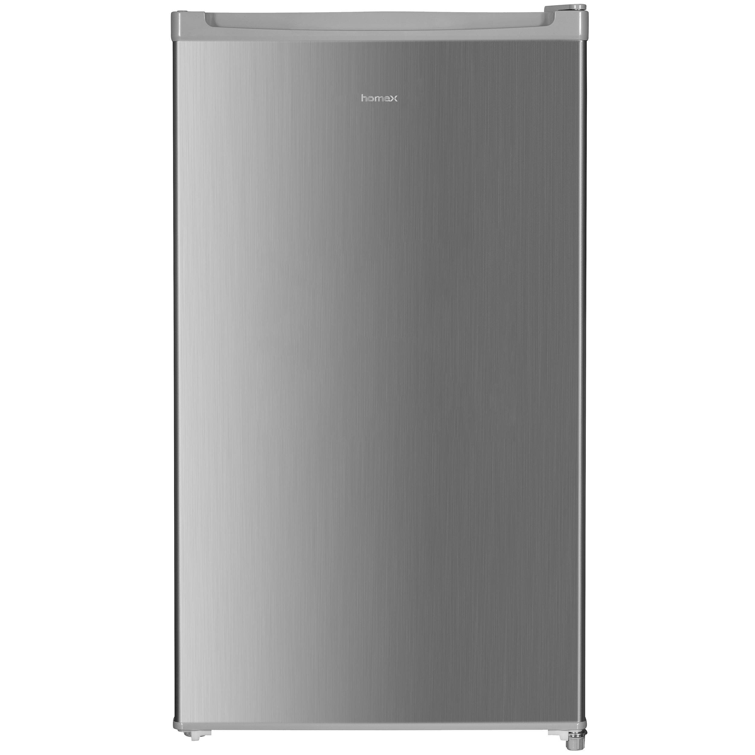homeX Kühlschrank ohne Gefrierfach, Vollraumkühlschrank klein - 88 Liter, Tischkühlschrank freistehend, silber, CS1016-S