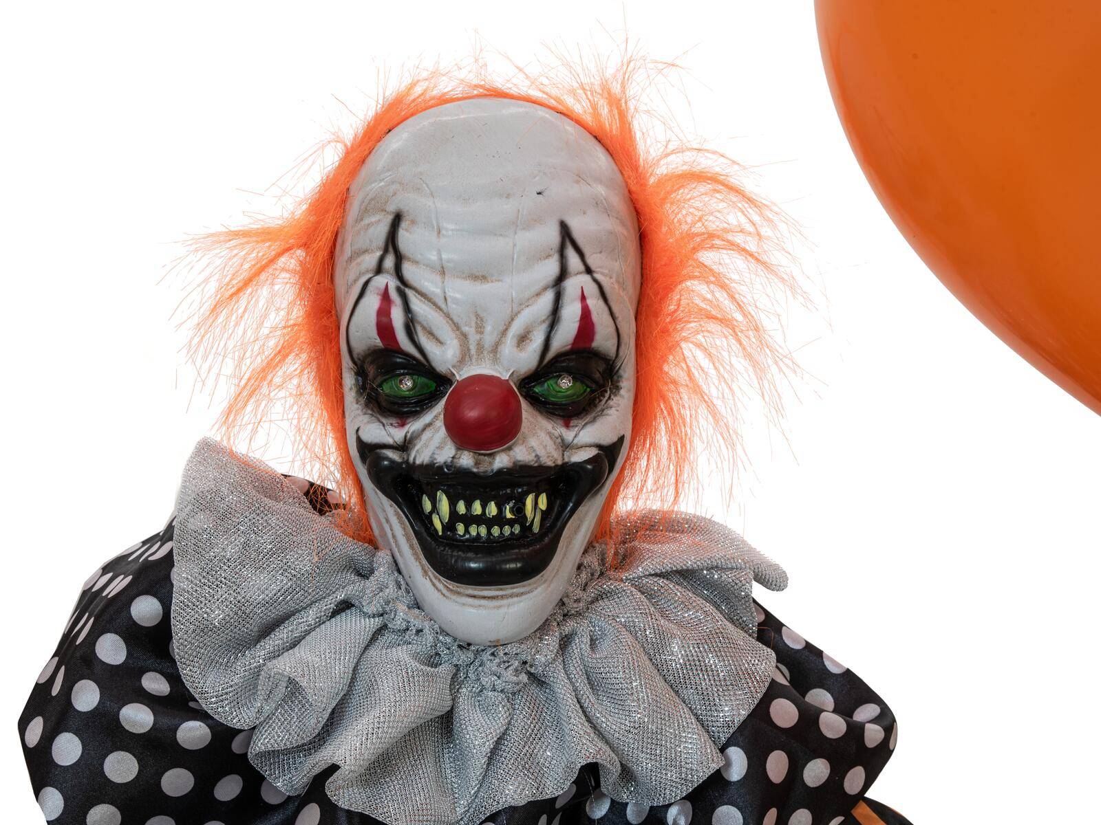 EUROPALMS Halloween Figur Clown mit Luftballon, animiert, 166cm