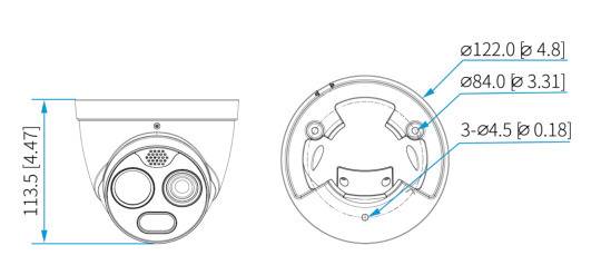 Dahua - TPC-DF1241-TB3F4-DW-S8 - Thermal - Eyeball, - 4MP/4mm fix Objektiv - Thermal: 256x192 /3,5mm fix Objektiv / Spe