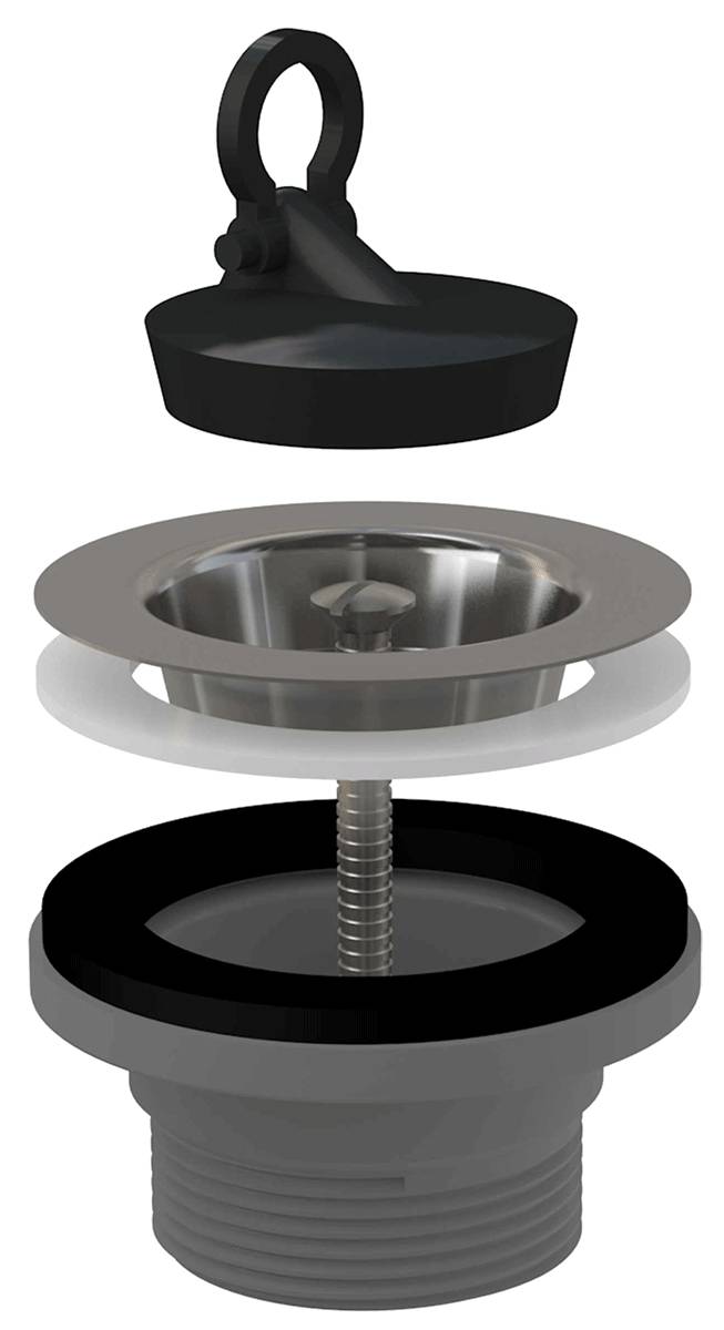 Alcadrain Ablaufventil für Spülbecken 6/4" mit einem Edelstahlgitter DN70 ECO