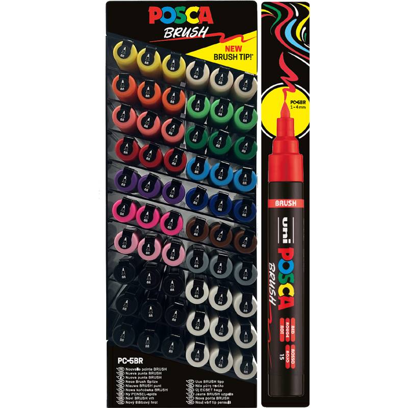 POSCA Pigmentmarker PC-5BR BRUSH, 60er Display