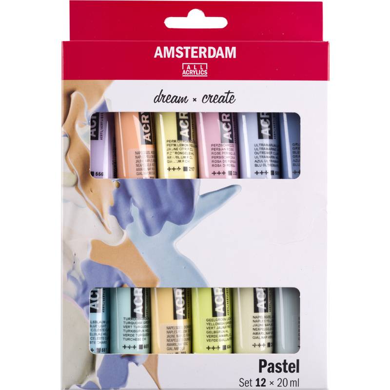 ROYAL TALENS Acrylfarbe AMSTERDAM Pastell, 12 x 20 ml