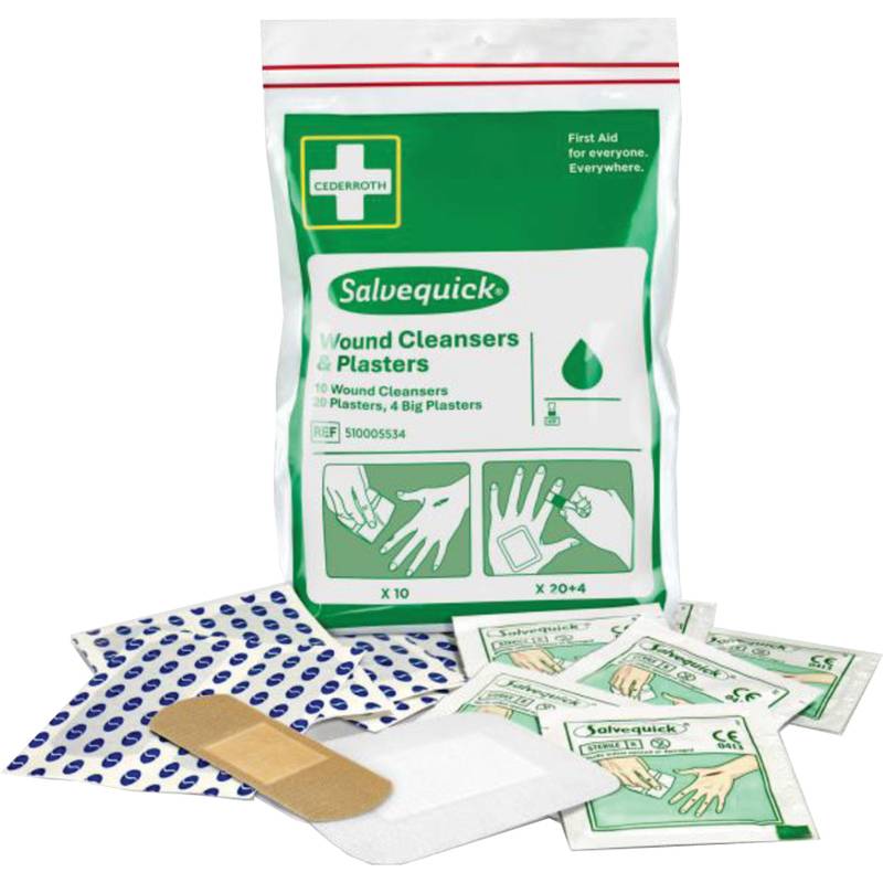 CEDERROTH Salvequick Wundreiniger & Pflaster, im Beutel