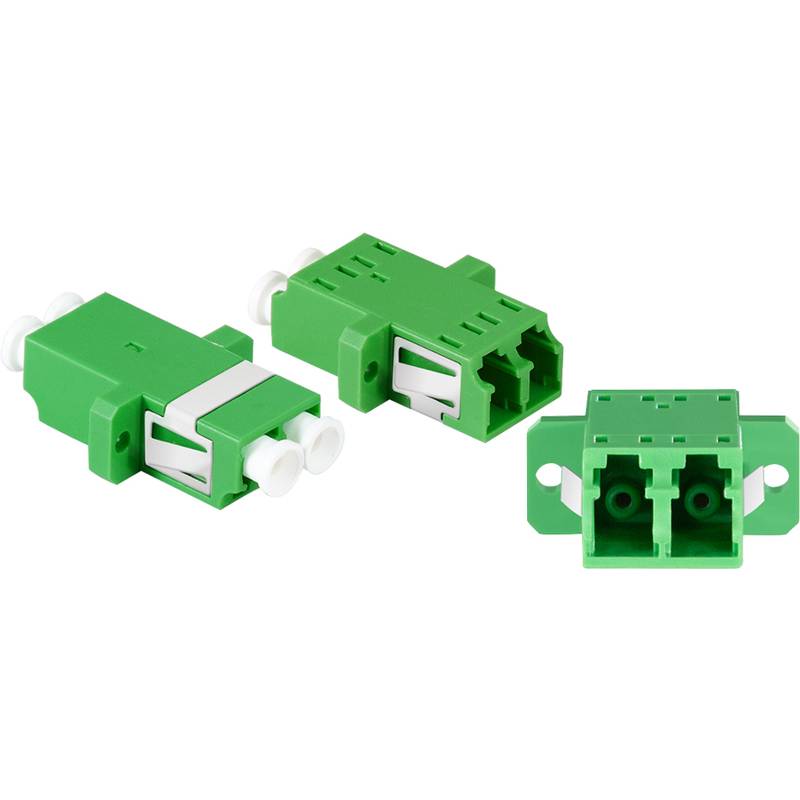 LogiLink LWL Kupplung-Set, 2 x LC Duplex, OS2 APC, grün