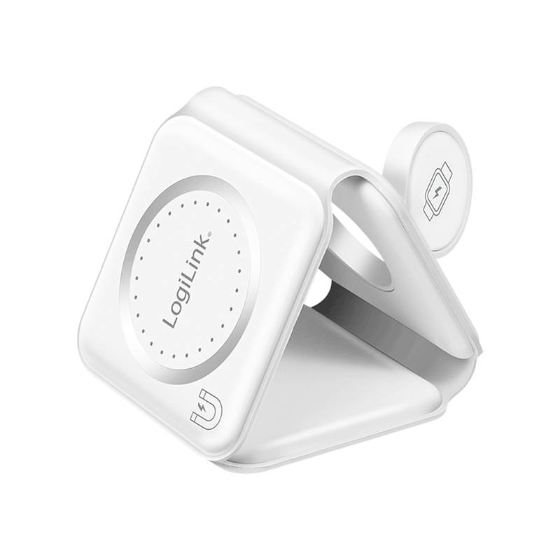 LogiLink Faltbare Ladestation für iPhone/Apple Watch/AirPods