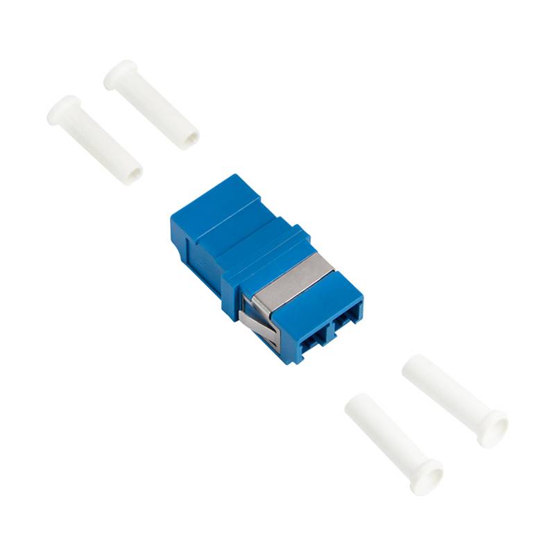 LogiLink LWL Kupplung-Set, 2x LC Duplex, ohne Flansch, blau
