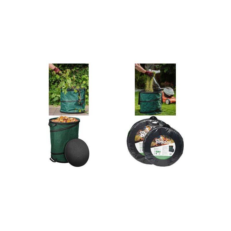 Bradas Gartensack POP UP HARD, 90 Liter, dunkelgrün