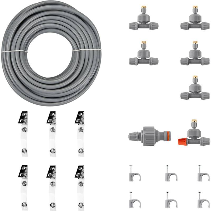 Bradas Garten-Sprühnebel-Set WHITE LINE, 8 m