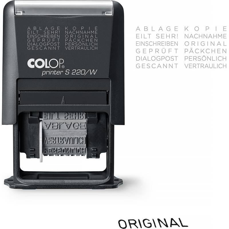 COLOP Wortbandstempel Printer S220/W, schwarz
