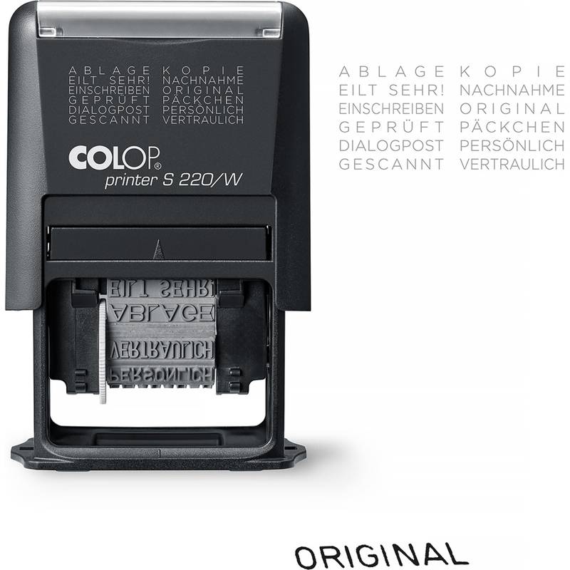 COLOP Wortbandstempel Printer S220/W, schwarz