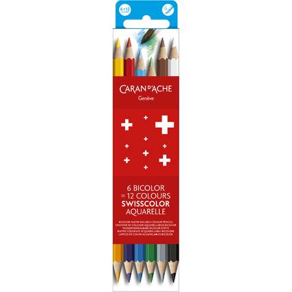 CARAN D'ACHE Buntstifte SWISSCOLOR BICOLOR Aquarelle