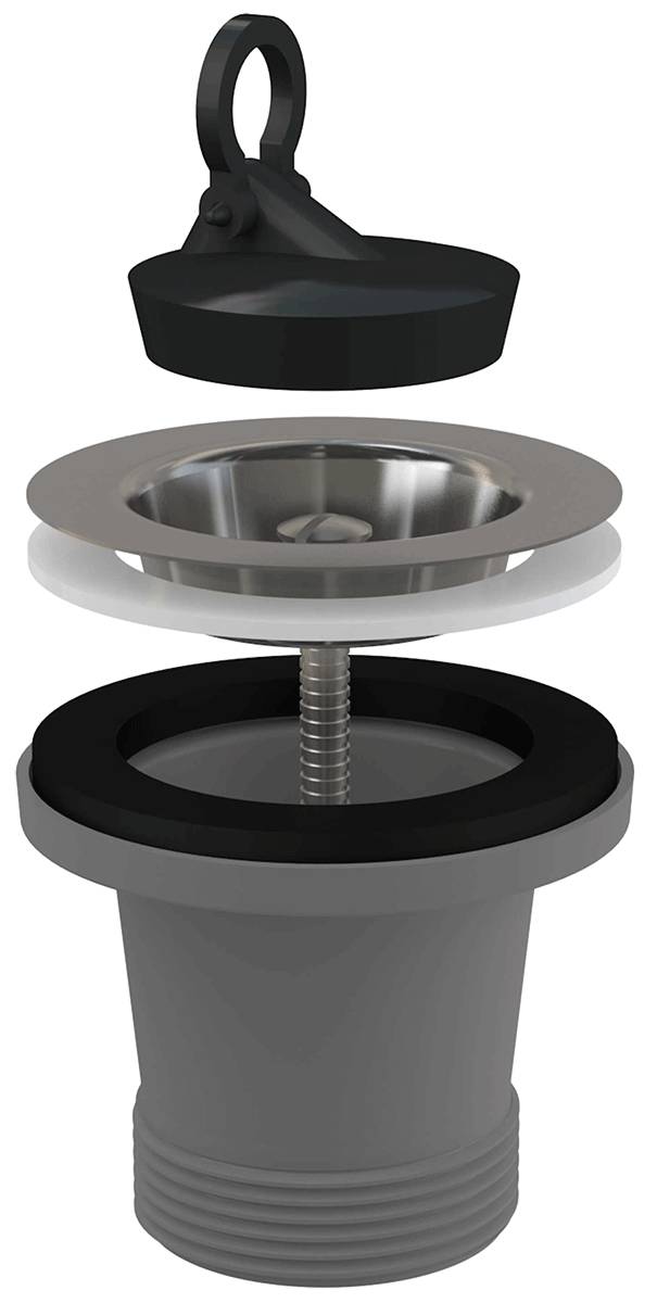 alcadrain Ablaufventil für die Spülbecken 6/4" mit einem Edelstahlgitter DN70 ECO