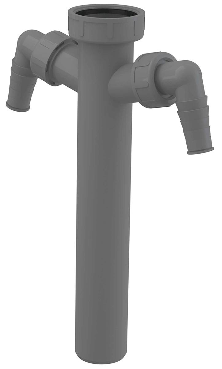 Alcadrain Verstellrohr mit einer Überwurfmutter 6/4" und zwei Geräteanschlüssen DN40 ECO