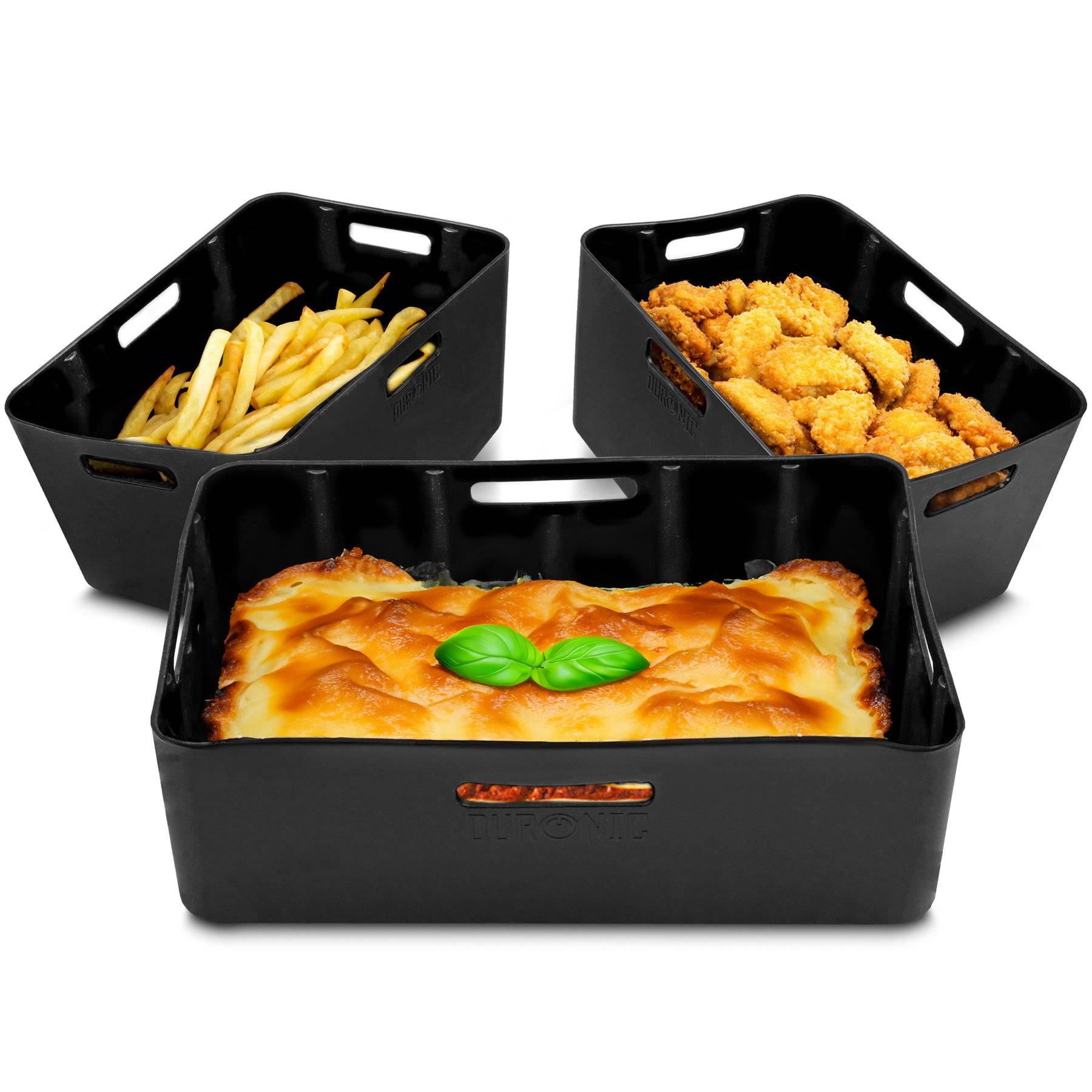 Duronic AFL3 Silikonform, Wiederverwendbar, Airfryer- Zubehör, Airfryer Accesories