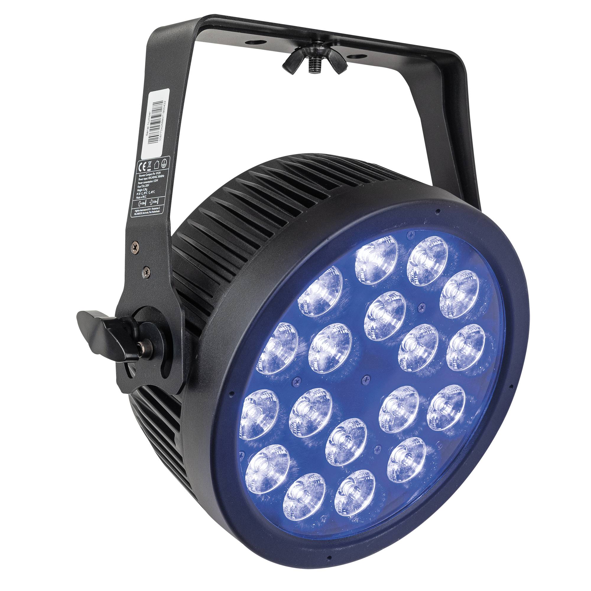 Showtec Compact Par 18 Q4 18x 7 W RGBW LED PAR - schwarz