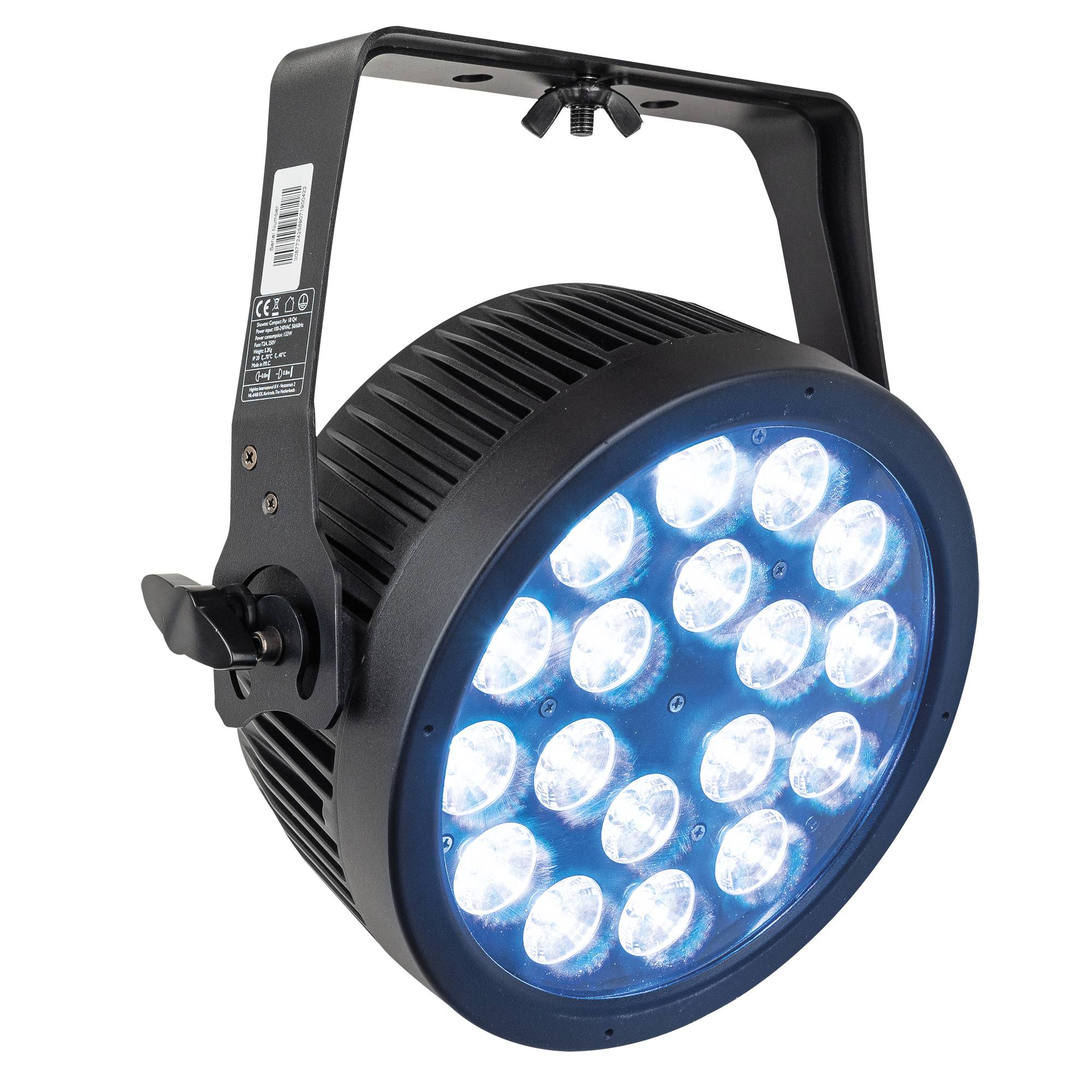 Showtec Compact Par 18 Q4 18x 7 W RGBW LED PAR - schwarz