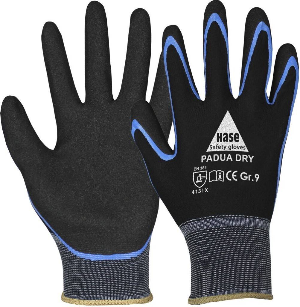 PADUA DRY, Montagehandschuh aus Nylon/Nitril/NitrilschaumGr. 7-11, Kat. II, EN 388PADUA DRY, Montagehandschuh aus Nylon/Nitril/Nitrilschaum, Gr