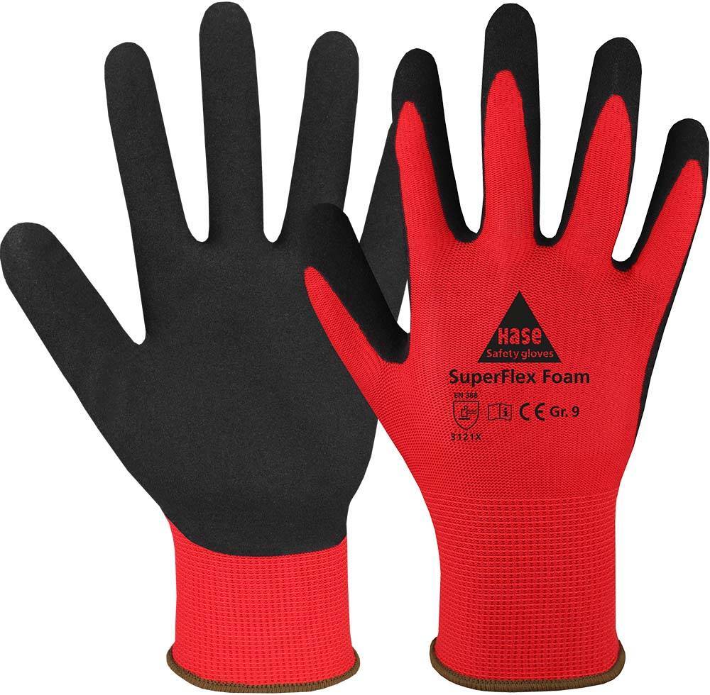 Hase SuperFlex Foam, rot/schwarz, Gr.10