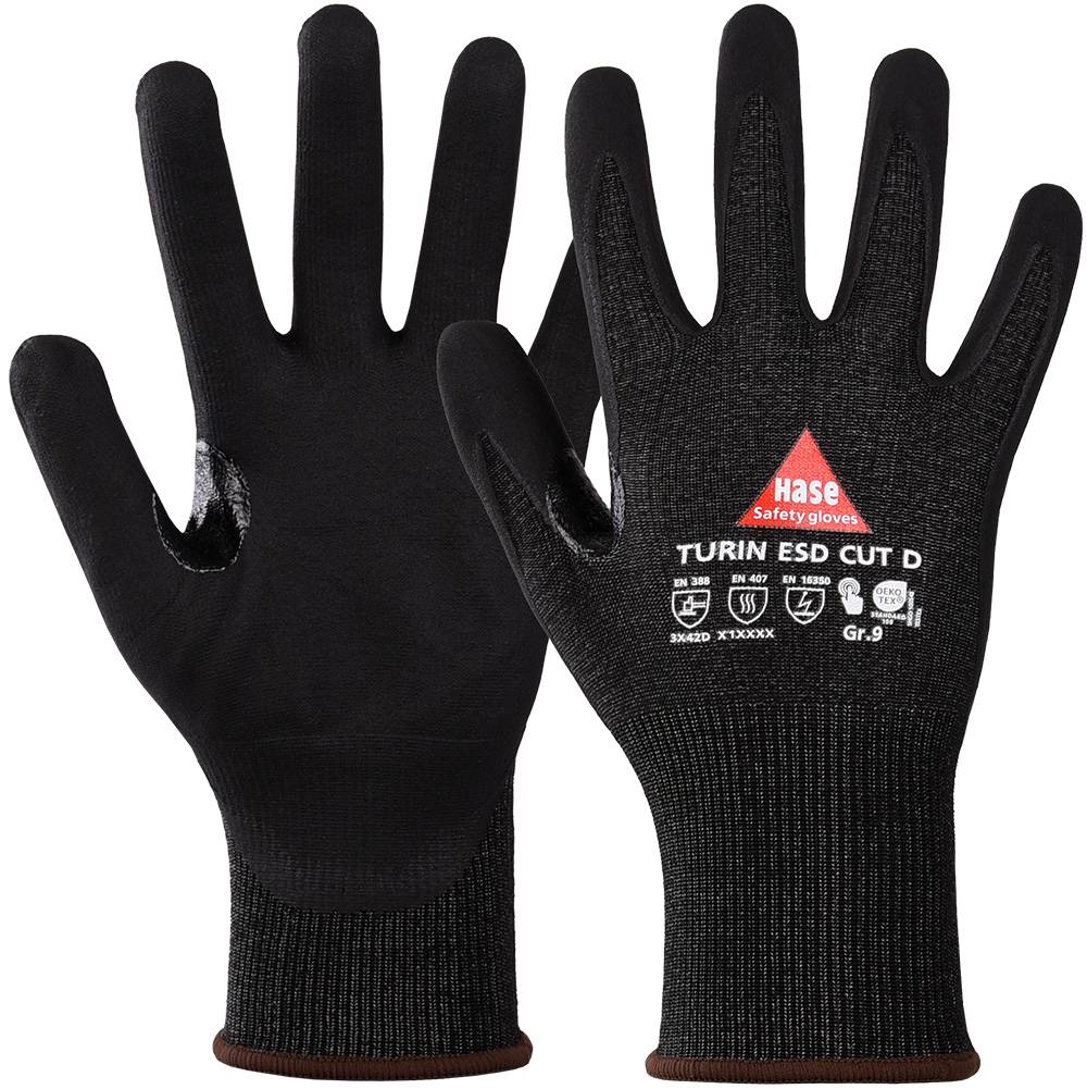 Hase Turin ESD Cut D, schwarz, Gr.9
