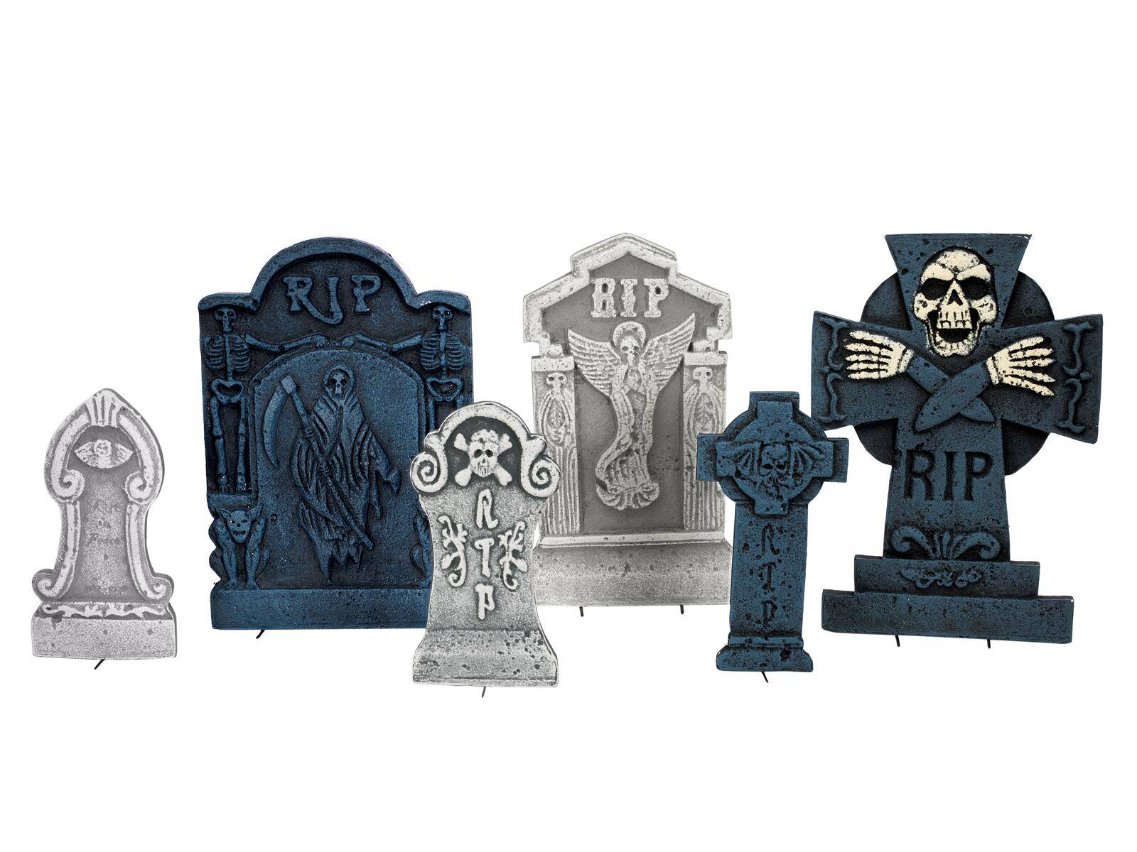 EUROPALMS Halloween Grabsteinset Zoll Friedhof Zoll