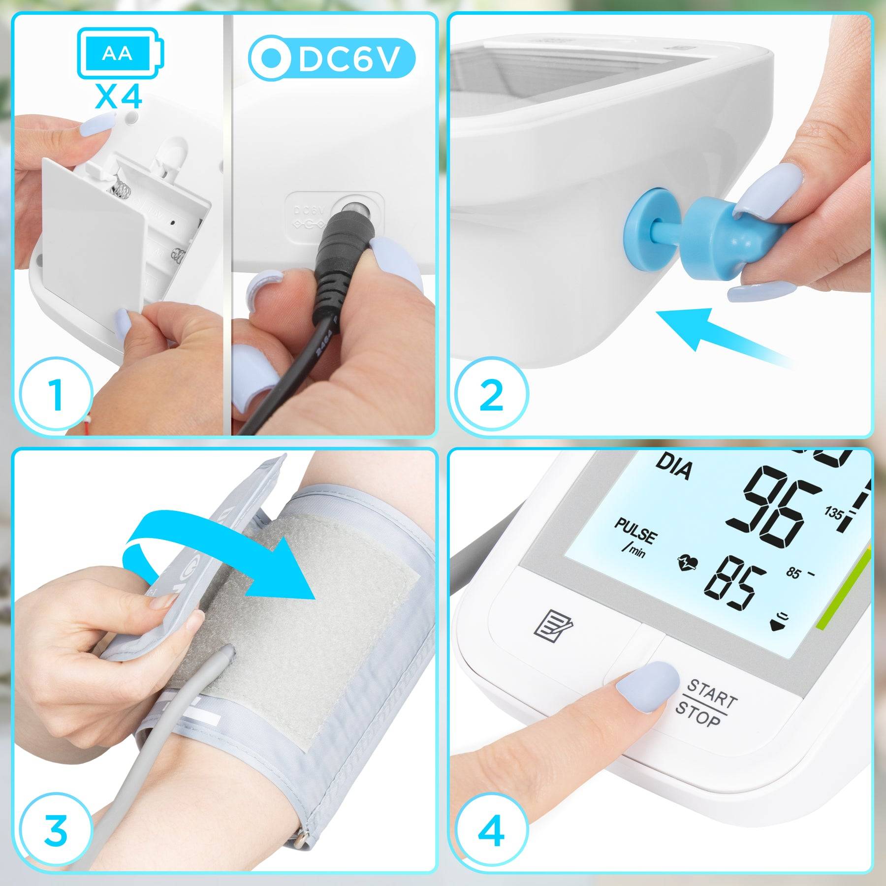 Duronic BPM95 Blutdruckmessgerät Oberarm Messgerät Großer Display Bluthochdruck