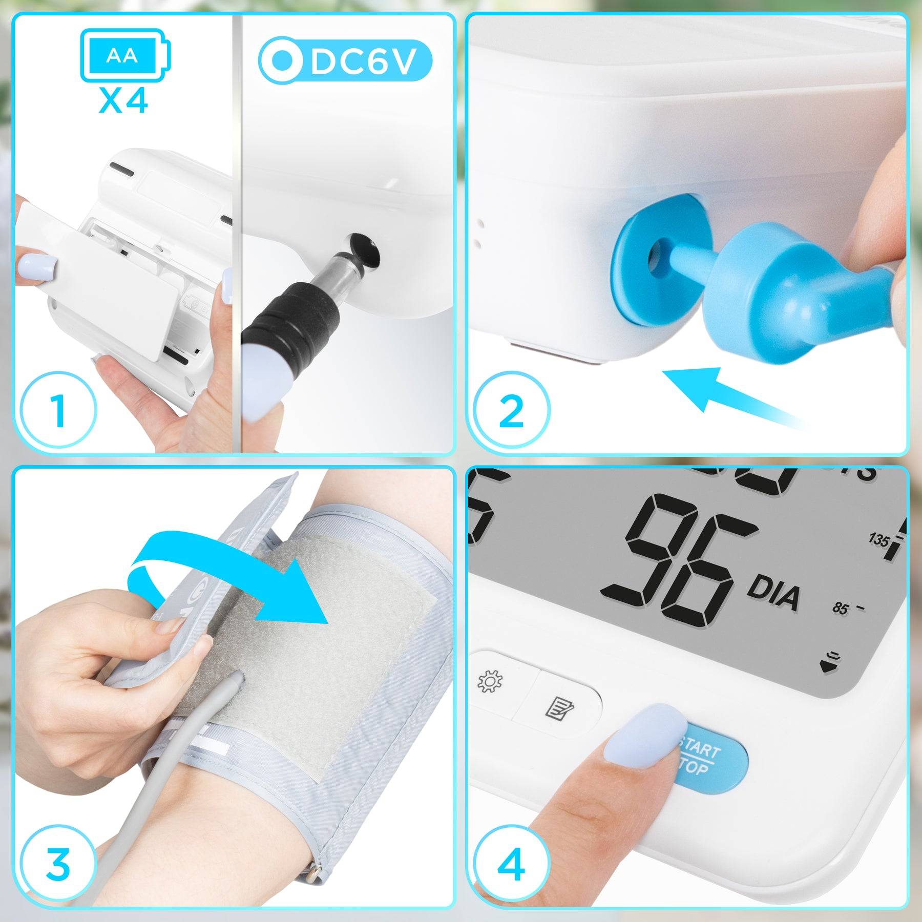 Duronic BPM125 Blutdruckmessgerät Oberarm Messgerät Großes Display Blutdruck