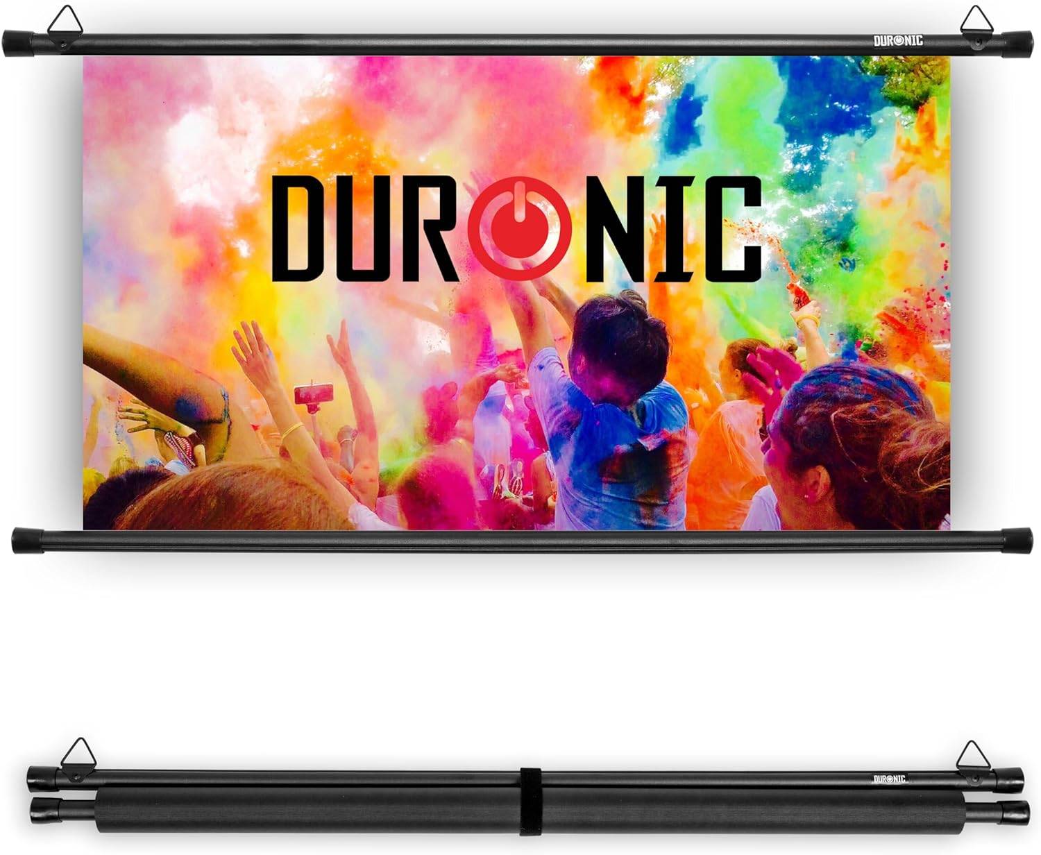 Duronic BPS40 16:9 Beamerleinwand 40 Zoll 4K Full HD Rollo Heimkino Büro