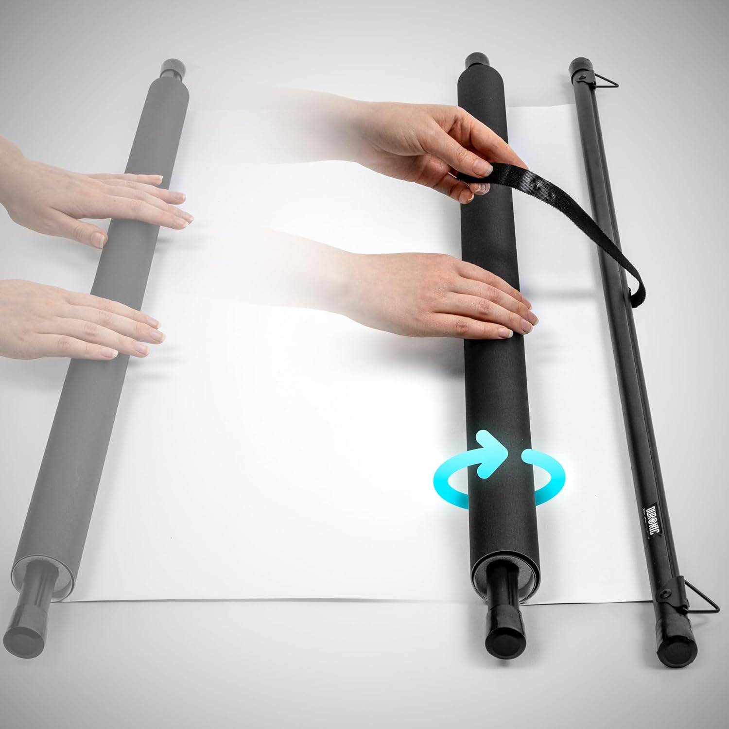 Duronic BPS70 16:9 Beamerleinwand 70 Zoll 4K Full HD Rollo Heimkino Büro