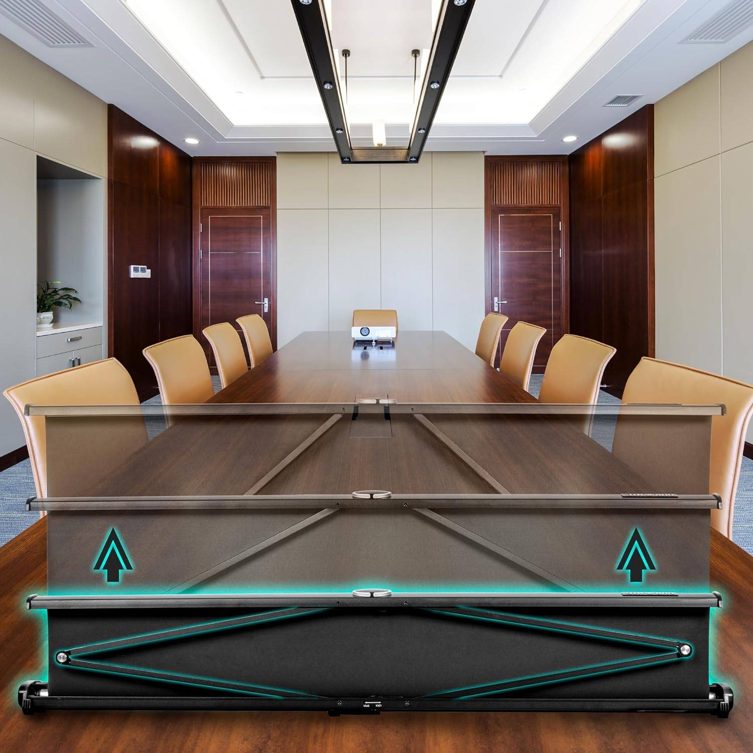 Duronic DPS40 16:9 Leinwand 40" Zoll mobile Beamerleinwand Tragetasche Büro