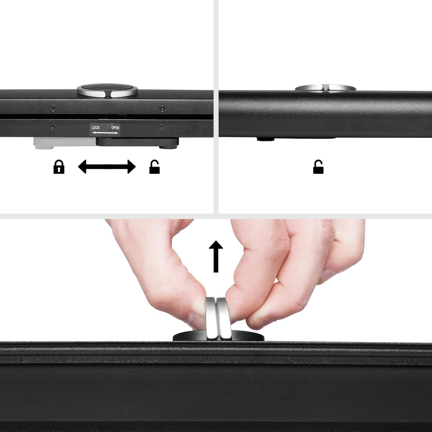 Duronic DPS50 16:9 Leinwand 50" Zoll mobile Beamerleinwand Tragetasche Büro