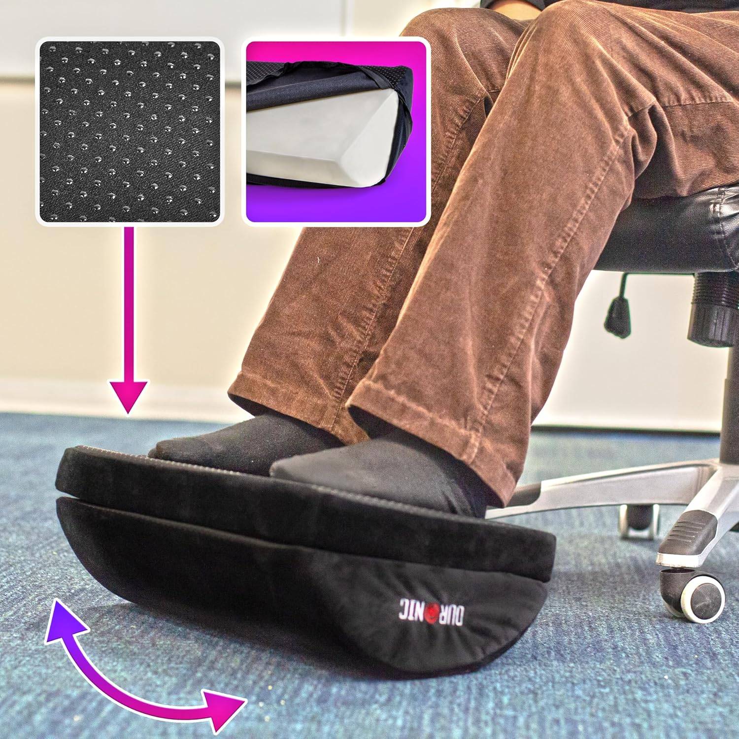 Duronic FT06 Fußstütze Schreibtisch ergonomisch, Fußablage Homeoffice