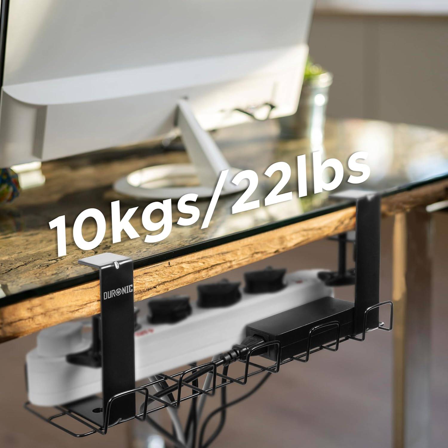Duronic CMH2 Kabelkanal Schreibtisch, Kabelmanagement, Kabelrinne Büro
