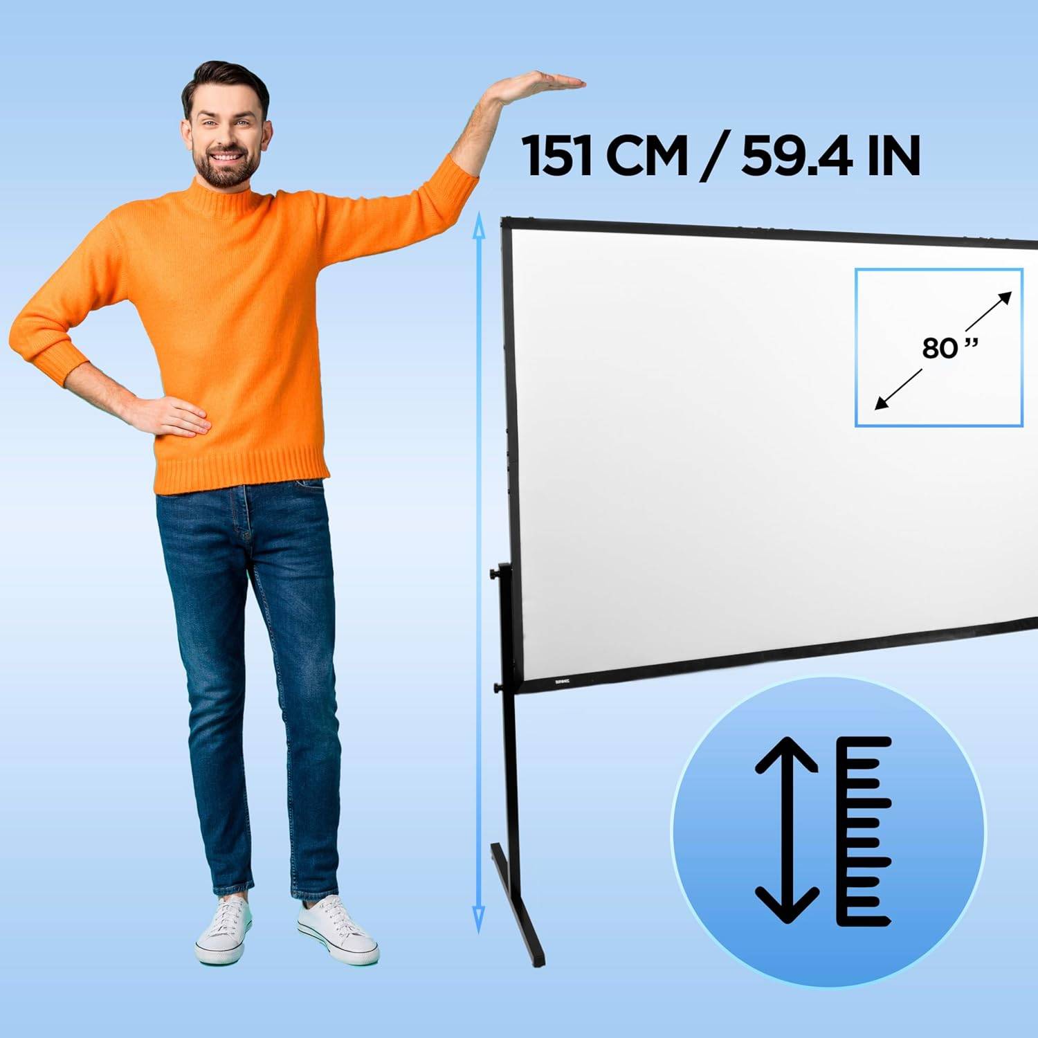 Duronic SFPS Parts Beamerleinwand Zubehör, Stativhaken, Schrauben, Seil