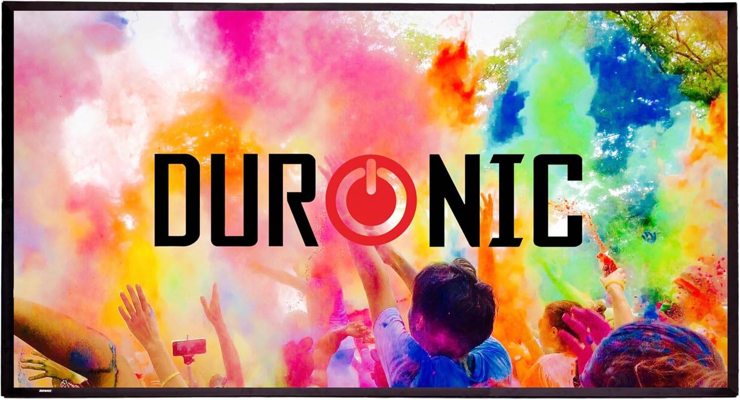 Duronic SFPS80 16:9 Beamerleinwand 80 Zoll, Heimkino, 4K Full HD 3D