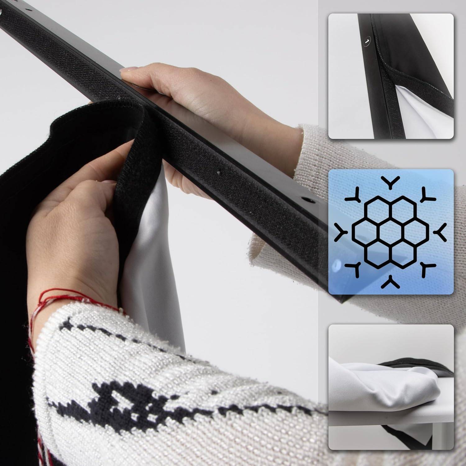 Duronic SFPS100 16:9 Beamerleinwand 100 Zoll, Heimkino, 4K Full HD 3D