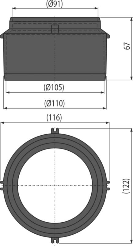 Alcadrain Anschluss DN110 für Entwässerungsrinne